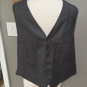 Vintage Men's Charcoal Gray Lined Vest